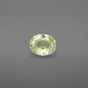 0.90캐럿 천연 녹빛 골든 크리소베릴, 타원형 컷, 6.4×5.2 mm, VVS-VS