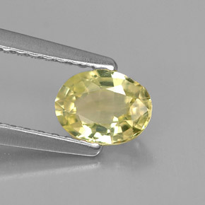 0.62캐럿 천연 녹빛 골든 크리소베릴, 타원형 컷, 6×4.5 mm, VS