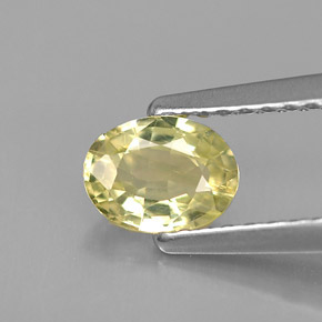 0.62캐럿 천연 녹빛 골든 크리소베릴, 타원형 컷, 6×4.5 mm, VS