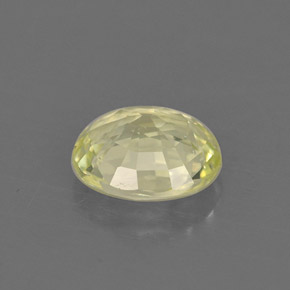 0.87캐럿 천연 옐로우 그린 크리소베릴, 타원형 컷, 6.3×5.6 mm, VVS-VS