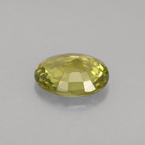 0.66캐럿 천연 골든 그린 크리소베릴, 타원형 컷, 6.4×5.1 mm, VVS-VS