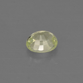 0.54캐럿 천연 옐로우 그린 크리소베릴, 타원형 컷, 5.1×4.4 mm, VVS