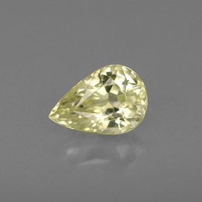 0.58캐럿 천연 녹빛 골든 크리소베릴, 배 모양, 6×4.1 mm, VS-SI