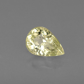 0.58캐럿 천연 녹빛 골든 크리소베릴, 배 모양, 6×4.1 mm, VS-SI