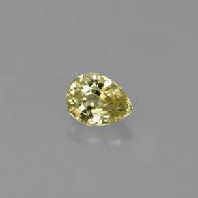 0.53캐럿 천연 녹빛 골든 크리소베릴, 배 모양, 5.5×4.2 mm, VVS-VS
