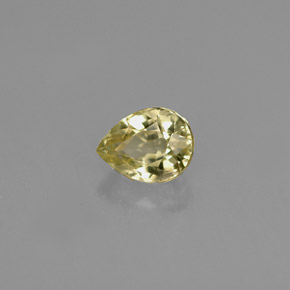 0.53캐럿 천연 녹빛 골든 크리소베릴, 배 모양, 5.5×4.2 mm, VVS-VS