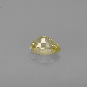 0.53캐럿 천연 녹빛 골든 크리소베릴, 배 모양, 5.5×4.2 mm, VVS-VS