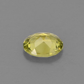 0.57캐럿 천연 골든 그린 크리소베릴, 타원형 컷, 5.9×4.9 mm, VVS