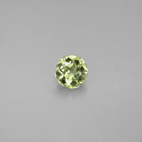 0.58캐럿 천연 골든 그린 크리소베릴, 라운드 컷, 4.86 mm, VVS