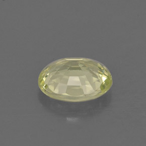 0.72캐럿 천연 옐로우 그린 크리소베릴, 타원형 컷, 6.1×5.1 mm, VVS-VS