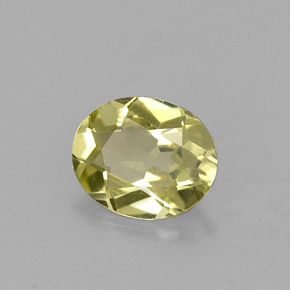 0.66캐럿 천연 옐로우 그린 크리소베릴, 타원형 컷, 6.2×5.1 mm, VVS