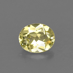 0.69캐럿 천연 옐로우 그린 크리소베릴, 타원형 컷, 6×4.8 mm, VVS