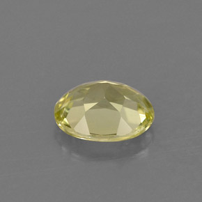 0.69캐럿 천연 옐로우 그린 크리소베릴, 타원형 컷, 6×4.8 mm, VVS