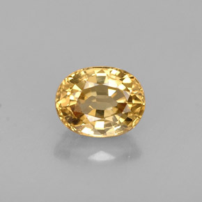 0.90캐럿 천연 골든 옐로우 크리소베릴, 타원형 컷, 6.2×4.9 mm, VVS