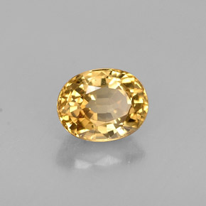 0.90캐럿 천연 골든 옐로우 크리소베릴, 타원형 컷, 6.2×4.9 mm, VVS