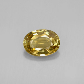 0.96캐럿 천연 녹빛 골든 크리소베릴, 타원형 컷, 7.2×5.3 mm, VVS