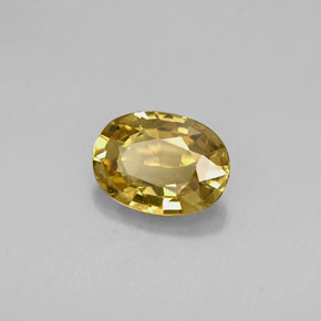 0.96캐럿 천연 녹빛 골든 크리소베릴, 타원형 컷, 7.2×5.3 mm, VVS