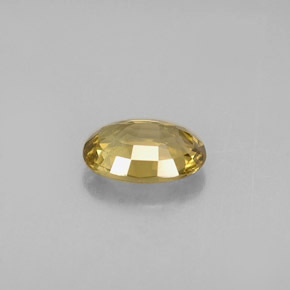 0.96캐럿 천연 녹빛 골든 크리소베릴, 타원형 컷, 7.2×5.3 mm, VVS
