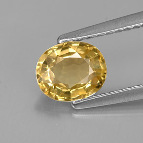 0.98캐럿 천연 골든 크리소베릴, 타원형 컷, 6.5×5.4 mm, VS
