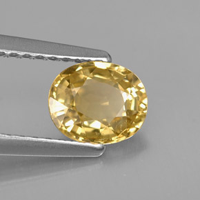 0.98캐럿 천연 골든 크리소베릴, 타원형 컷, 6.5×5.4 mm, VS