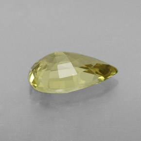 1.37캐럿 천연 녹빛 골든 크리소베릴, 배 모양, 9.1×5.9 mm, VVS-VS