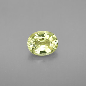 1.38캐럿 천연 골든 그린 크리소베릴, 타원형 컷, 7.5×6 mm, VVS