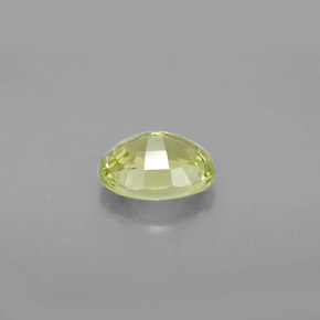 1.38캐럿 천연 골든 그린 크리소베릴, 타원형 컷, 7.5×6 mm, VVS