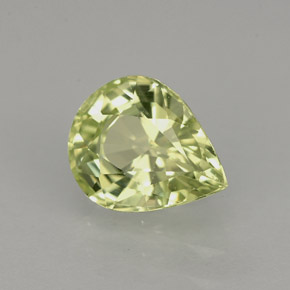 1.27캐럿 천연 골든 그린 크리소베릴, 배 모양, 7.5×6 mm, IF