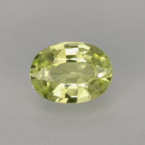 1.26캐럿 천연 골든 그린 크리소베릴, 타원형 컷, 7.7×5.8 mm, IF