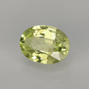 1.26캐럿 천연 골든 그린 크리소베릴, 타원형 컷, 7.7×5.8 mm, IF