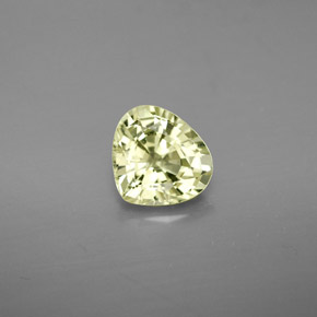 1.24캐럿 천연 녹빛 골든 크리소베릴, 배 모양, 7.3×6.6 mm, VVS