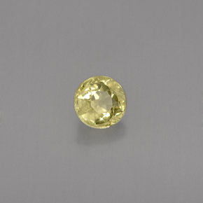 0.46캐럿 천연 녹빛 옐로우 크리소베릴, 라운드 컷, 4.26 mm, VVS-VS