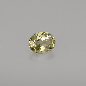 0.46캐럿 천연 옐로우 그린 크리소베릴, 타원형 컷, 5.1×4.1 mm, VVS-VS
