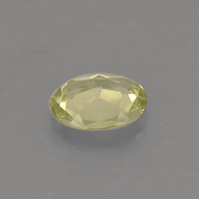 0.57캐럿 천연 녹빛 옐로우 크리소베릴, 타원형 컷, 5.9×4.8 mm, VVS-VS