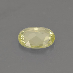 0.62캐럿 천연 그린옐로우 크리소베릴, 타원형 컷, 6.1×5.1 mm, VVS-VS