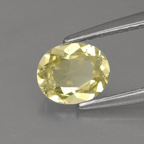0.68캐럿 천연 그린옐로우 크리소베릴, 타원형 컷, 6.2×5.1 mm, VS