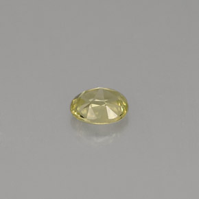0.44캐럿 천연 옐로우 그린 크리소베릴, 타원형 컷, 4.9×4.1 mm, VS