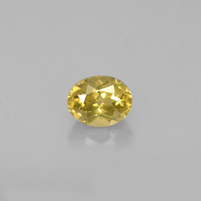 0.70캐럿 천연 골든 크리소베릴, 타원형 컷, 5.4×4.2 mm, VVS-VS