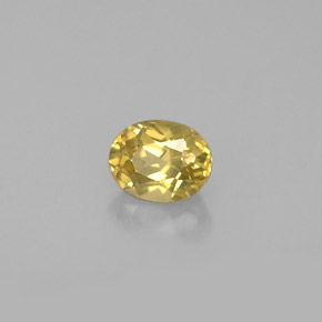 0.70캐럿 천연 골든 크리소베릴, 타원형 컷, 5.4×4.2 mm, VVS-VS