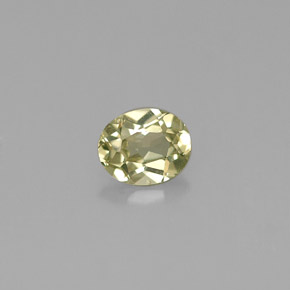 0.52캐럿 천연 옐로우 그린 크리소베릴, 타원형 컷, 5.3×4.3 mm, VS
