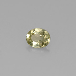 0.52캐럿 천연 옐로우 그린 크리소베릴, 타원형 컷, 5.3×4.3 mm, VS