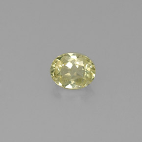 0.53캐럿 천연 라이트 라임 크리소베릴, 타원형 컷, 5.3×4.2 mm, VS