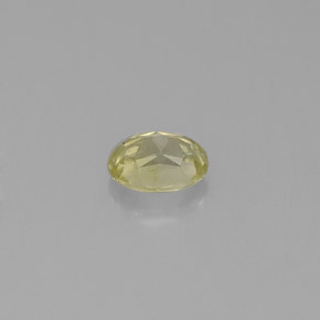 0.53캐럿 천연 라이트 라임 크리소베릴, 타원형 컷, 5.3×4.2 mm, VS
