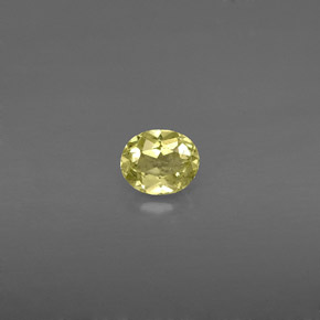 0.44캐럿 천연 그린옐로우 크리소베릴, 타원형 컷, 5.1×4.3 mm, VS