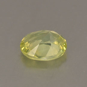 0.42캐럿 천연 옐로우 그린 크리소베릴, 타원형 컷, 5×4.1 mm, VS