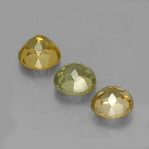캐럿 천연 골든 그린 크리소베릴 보석, 라운드 컷, 4.34 mm, VS
