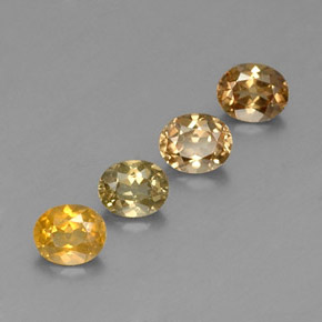 캐럿 천연 골든 그린 크리소베릴 보석, 타원형 컷, 5.5×4.6 mm, VS