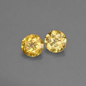 캐럿 천연 골든 그린 크리소베릴 보석, 라운드 컷, 5.13 mm, VS