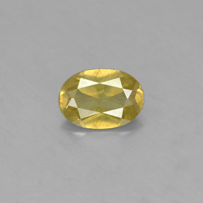 0.93캐럿 천연 골든 그린 크리소베릴, 타원형 컷, 7.2×5 mm, VS
