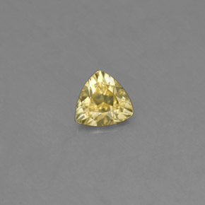 0.40캐럿 천연 녹빛 골든 크리소베릴, 트릴리언, 4.8×4.7 mm, VS